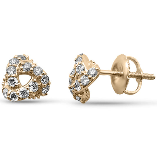 Muse Jewelry .40ct G SI 14K Yellow Gold Diamond Knot Style Earrings