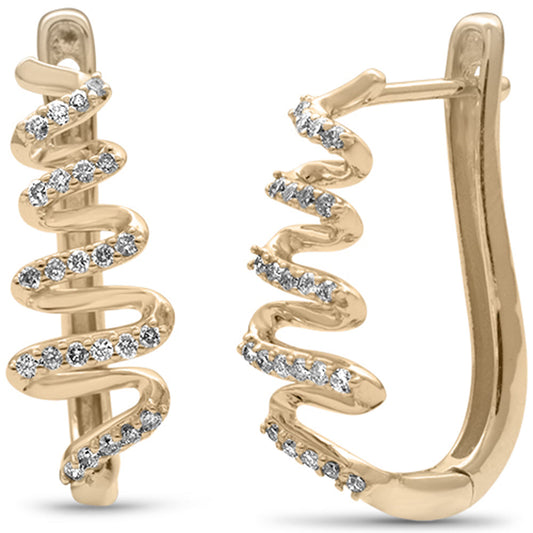 Muse Jewelry .30ct G SI 14K Yellow Gold Diamond Zigzag Style Earrings