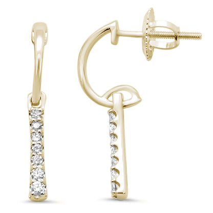 Muse Jewelry .15ct G SI 14K Yellow Gold Diamond Half Hoop Earrings Screw Back