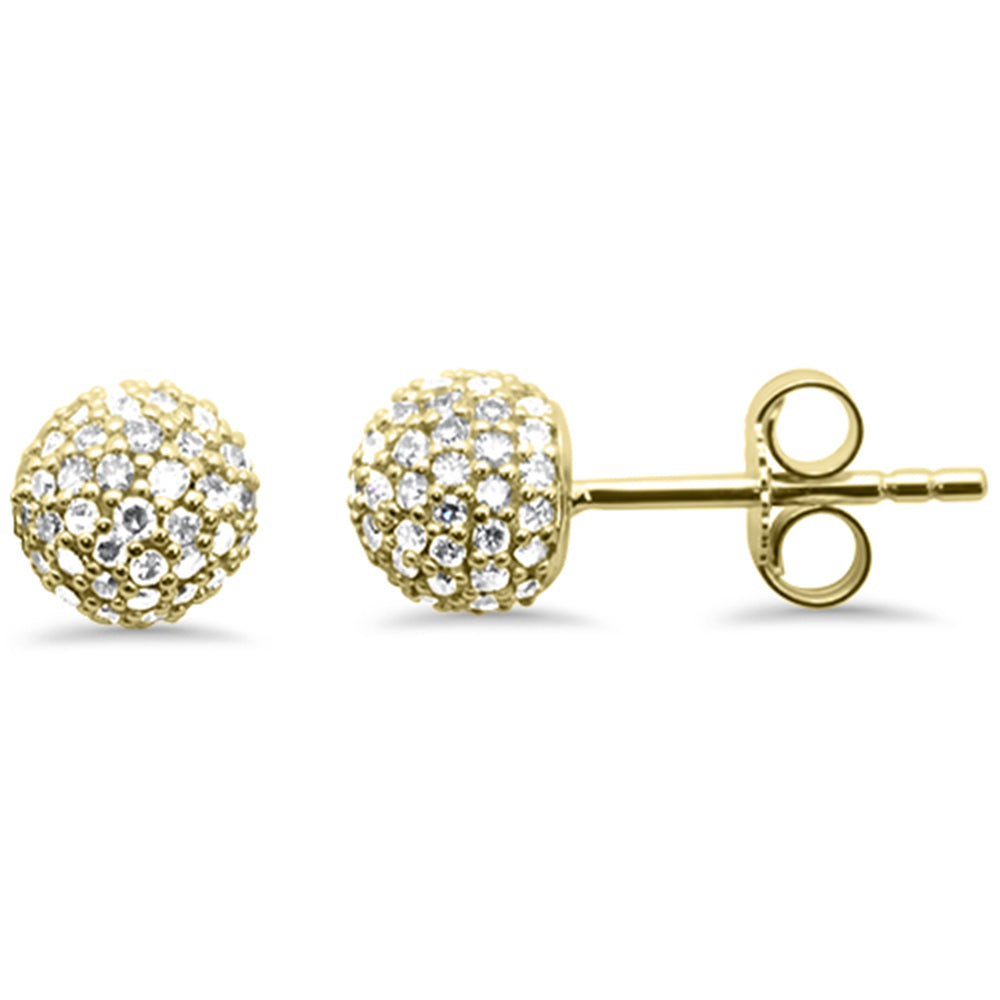 Muse Jewelry .53ct G SI 14K Yellow Gold Diamond Disco Ball Earrings Push Backings