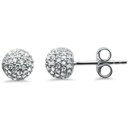 Muse Jewelry .52ct G SI 14K White Gold Diamond Disco Ball Earrings Push Backings