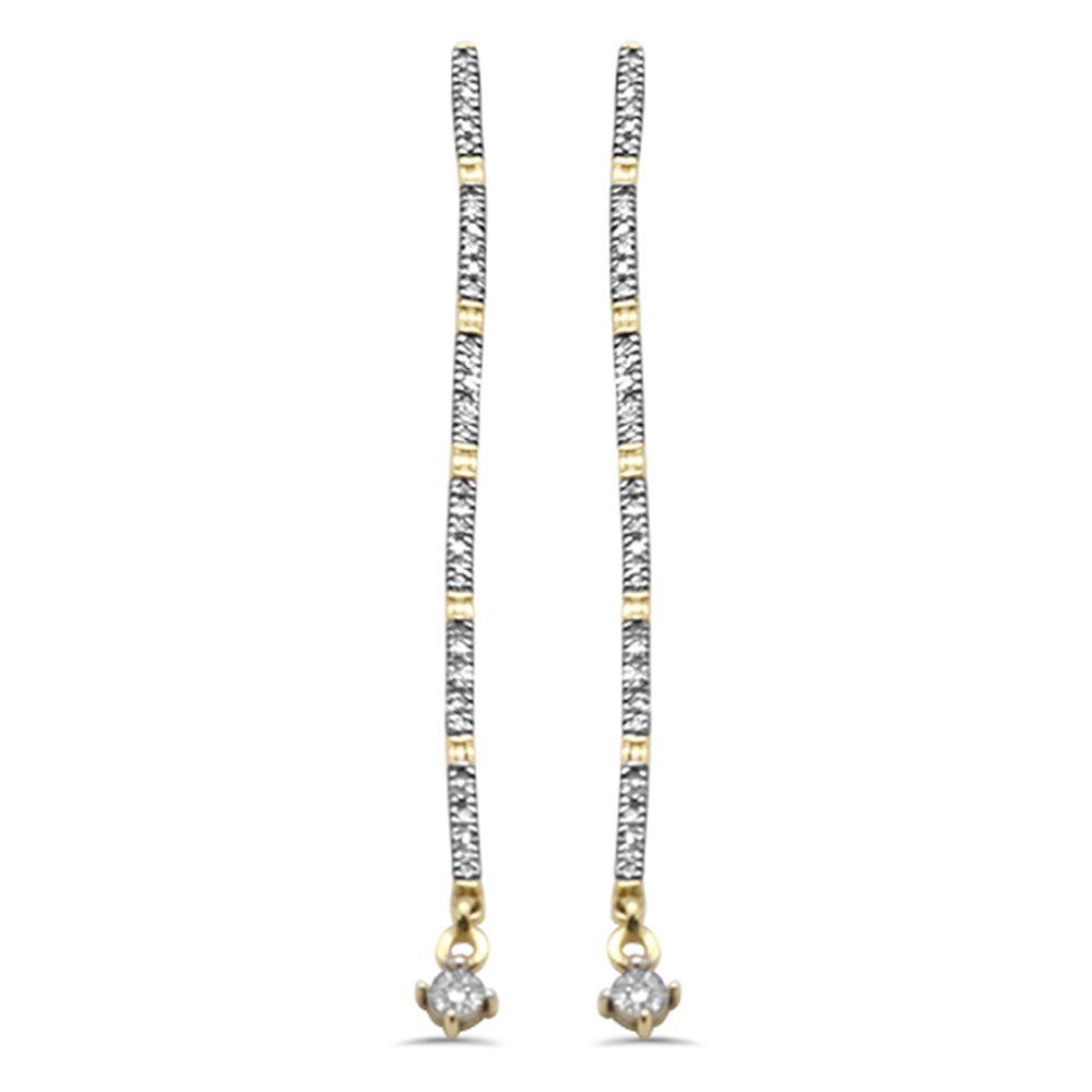 Muse Jewelry .23ct G SI 14K Yellow Gold Diamond Drop Dangle Screw Back Earrings