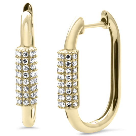 Muse Jewelry .40ct G SI 14K Yellow Gold Diamond Paperclip Earrings