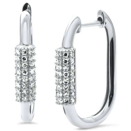 Muse Jewelry .39ct G SI 14K White Gold Diamond Paperclip Earrings