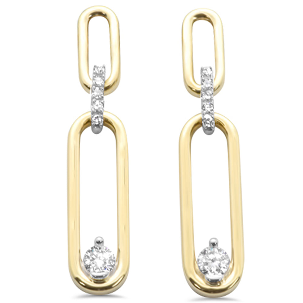 Muse Jewelry .20ct G SI 14K Yellow Gold Diamond Paperclip Earrings