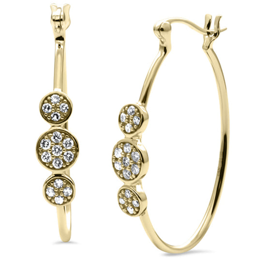 Muse Jewelry .25ct G SI 14K Yellow Gold Diamond Oval Hoop Earrings
