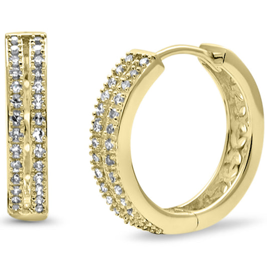 Muse Jewelry .26ct G SI 14K Yellow Gold Diamond Hoop Earrings
