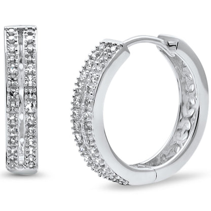 Muse Jewelry .28ct G SI 14K White Gold Diamond Hoop Earrings