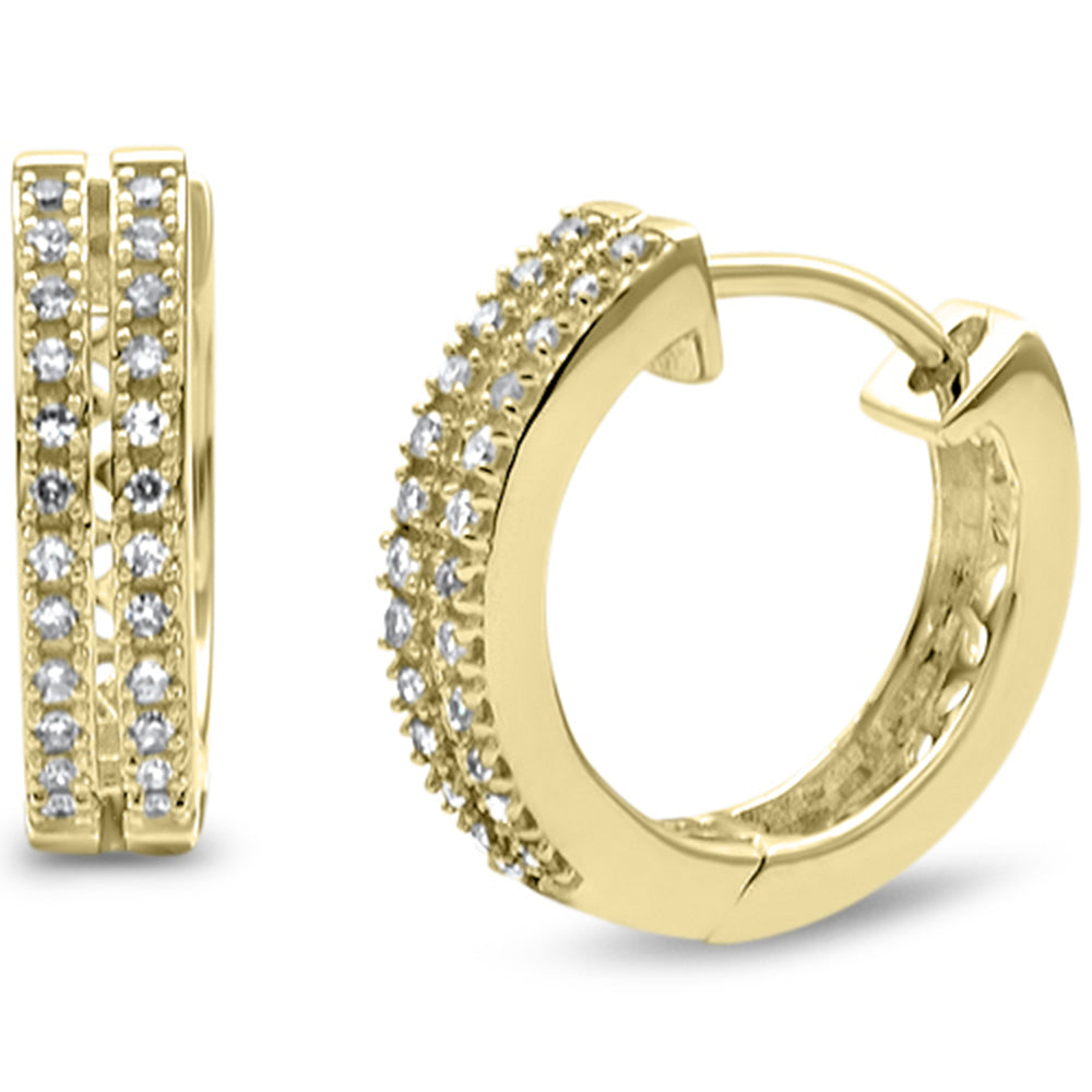 Muse Jewelry .16ct G SI 14K Yellow Gold Diamond Hoop Earrings