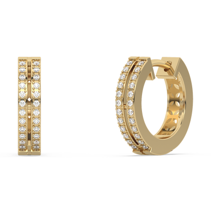 Muse Jewelry .16ct G SI 14K Yellow Gold Diamond Hoop Earrings