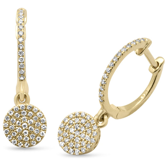 Muse Jewelry .20ct G SI 14K Yellow Gold Diamond Round Dangling Earrings