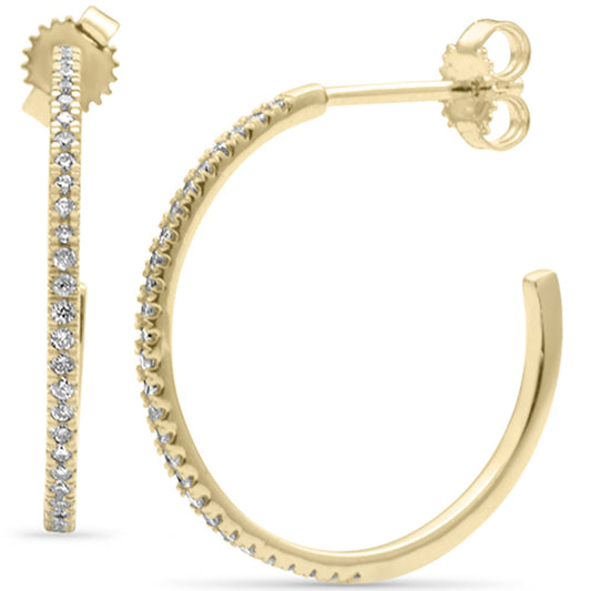 Muse Jewelry .29ct G SI 14K Yellow Gold Diamond Hoop Earrings