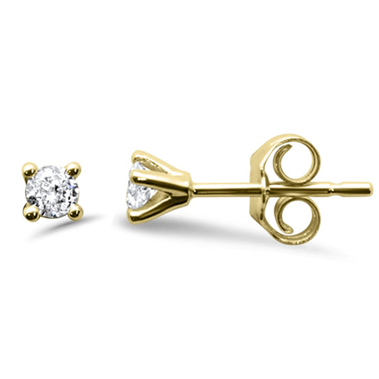 Muse Jewelry 0.20ct G SI 14K Yellow Gold Diamond Solitaire Stud Earrings