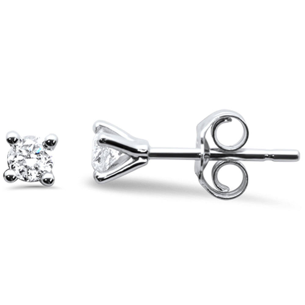 Muse Jewelry 0.25ct G SI 14K White Gold Diamond Solitaire Stud Earrings