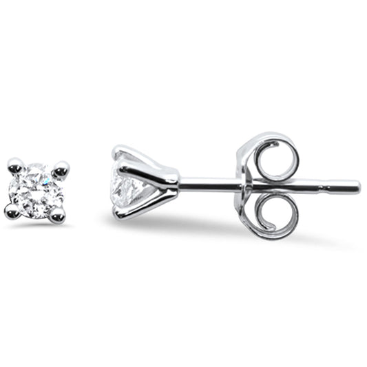 Muse Jewelry 0.25ct G SI 14K White Gold Diamond Solitaire Stud Earrings