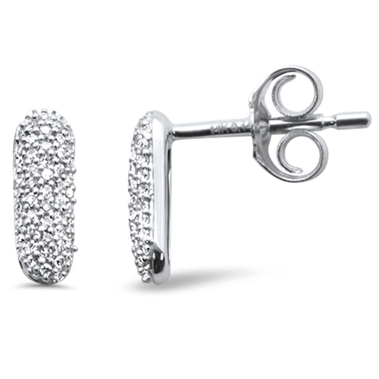 Muse Jewelry .14ct G SI 14K White Gold Diamond Stud Earrings