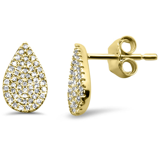 Muse Jewelry .22ct G SI 14K Yellow Gold Diamond Pear Shaped Stud Earrings