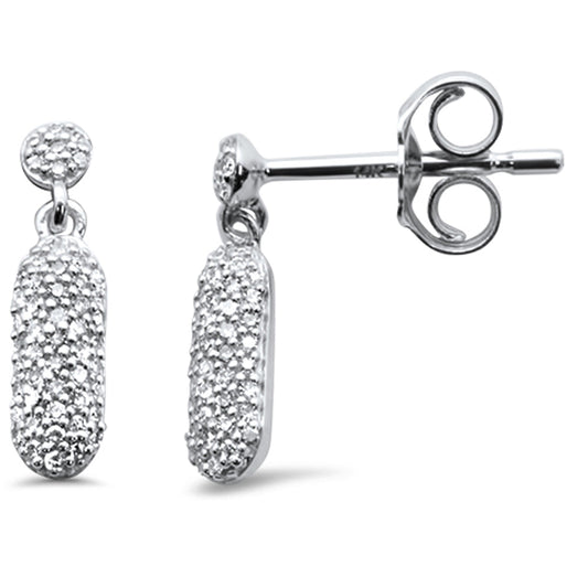 Muse Jewelry .14ct G SI 14K White Gold Diamond Drop Earrings