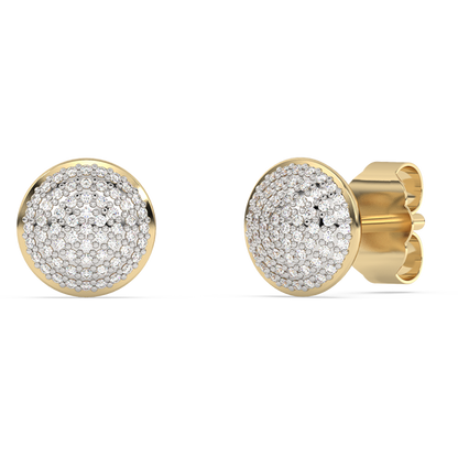 Muse Jewelry .18ct G SI 14K Yellow Gold Diamond Round Earrings