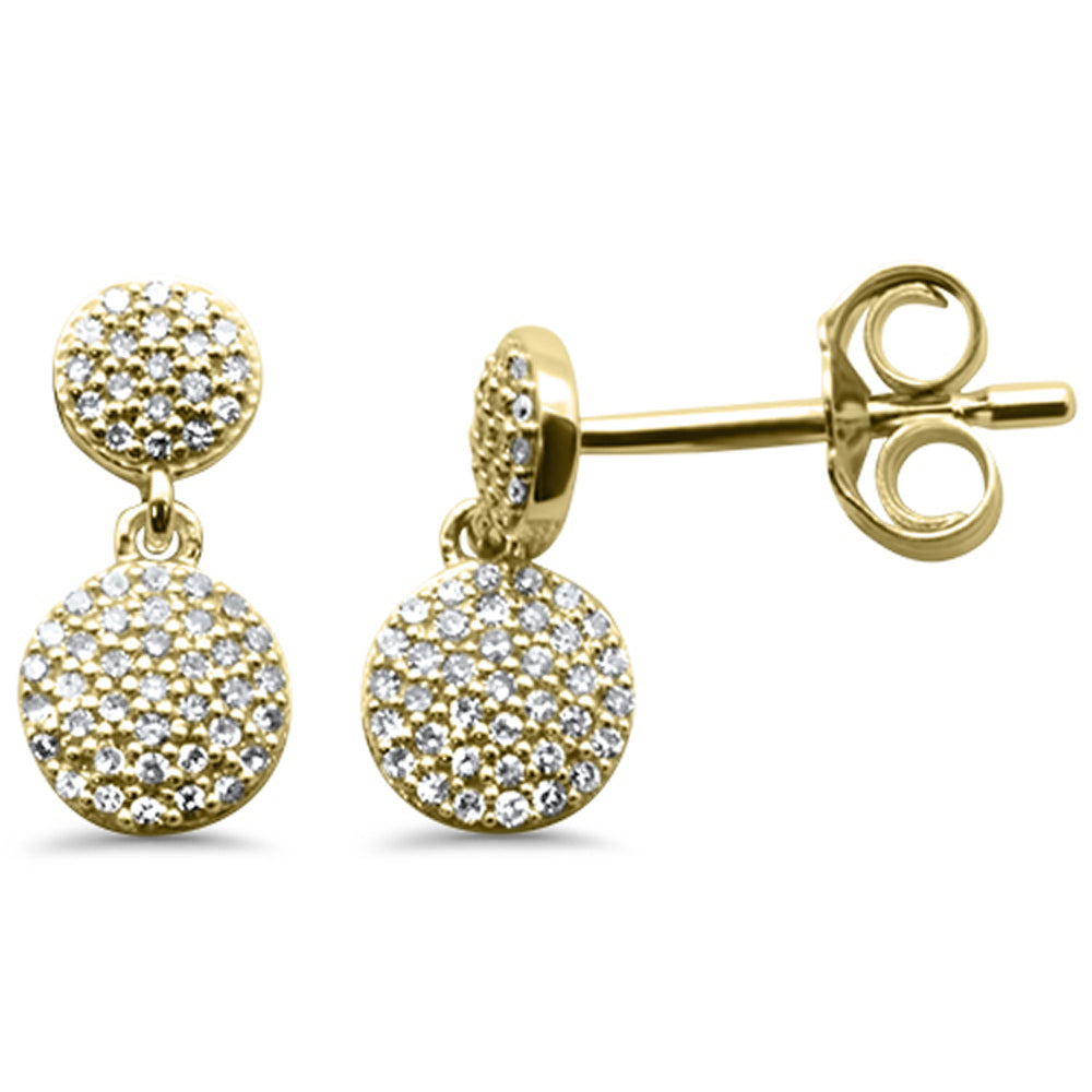 Muse Jewelry .16ct G SI 14K Yellow Gold Diamond Round Shaped Dangling Earrings