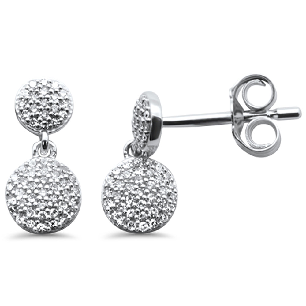 Muse Jewelry .16ct G SI 14K White Gold Diamond Round Shaped Dangling Earrings