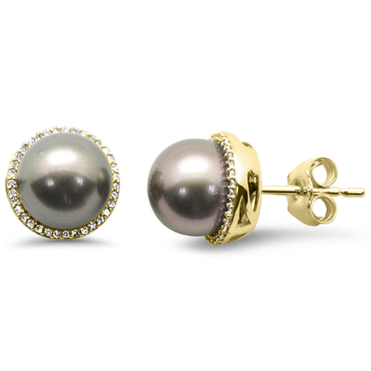 Muse Jewelry 8.82ct G SI 14K Yellow Gold Diamond Pearl Earrings