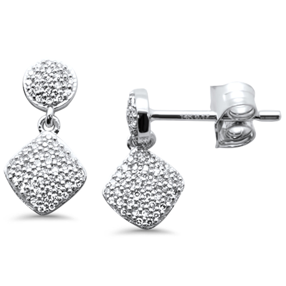 Muse Jewelry .17ct G SI 14K White Gold Diamond Dangling Earings