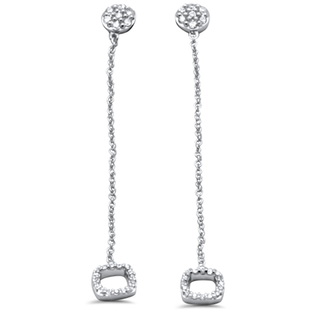 Muse Jewelry .17ct G SI 14K White Gold Diamond Dangling Earrings