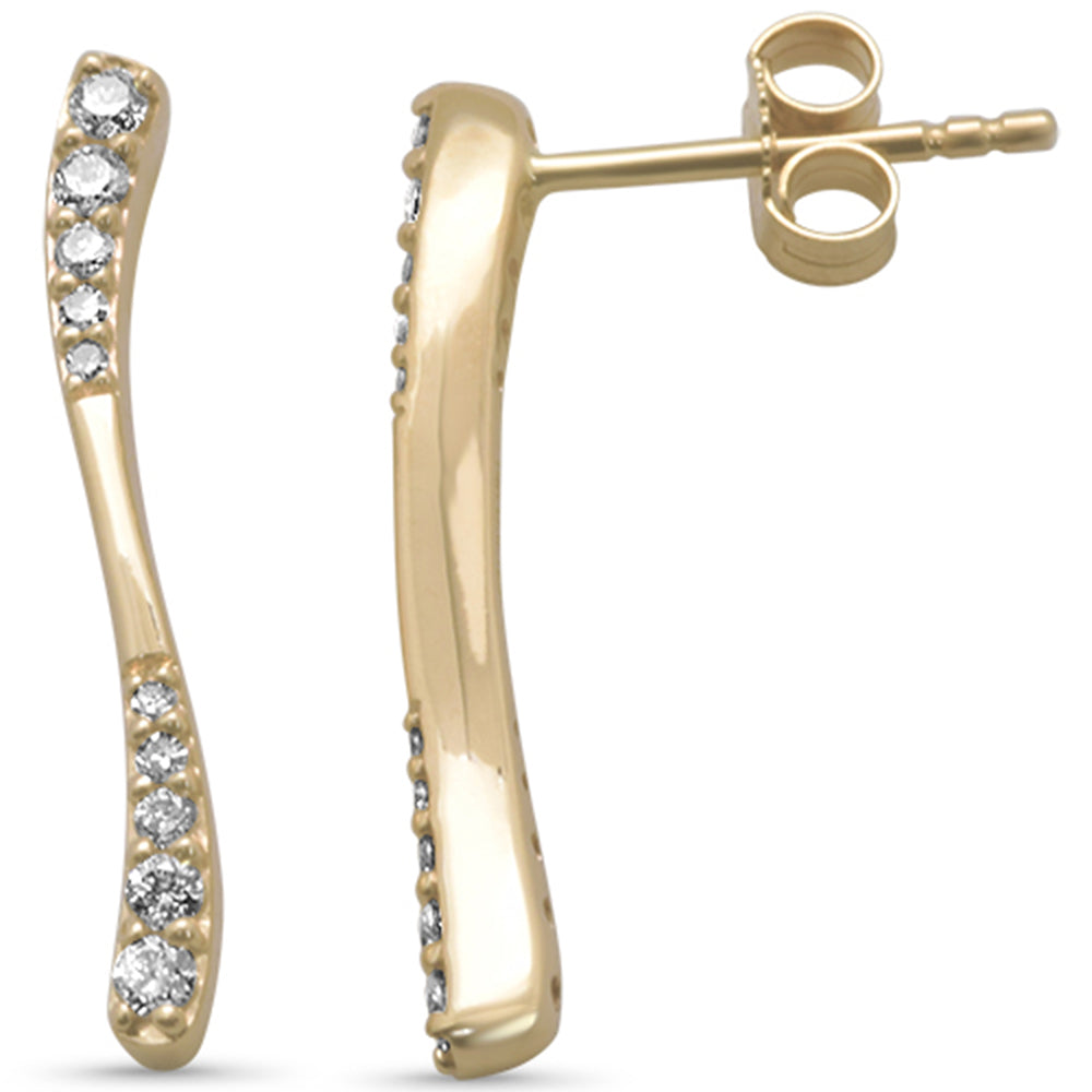 Muse Jewelry .24ct G SI 14K Yellow Gold Diamond Bar Drop Earrings