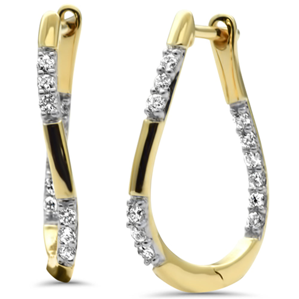 Muse Jewelry .23ct G SI 14K Yellow Gold Diamond Hoop Earrings