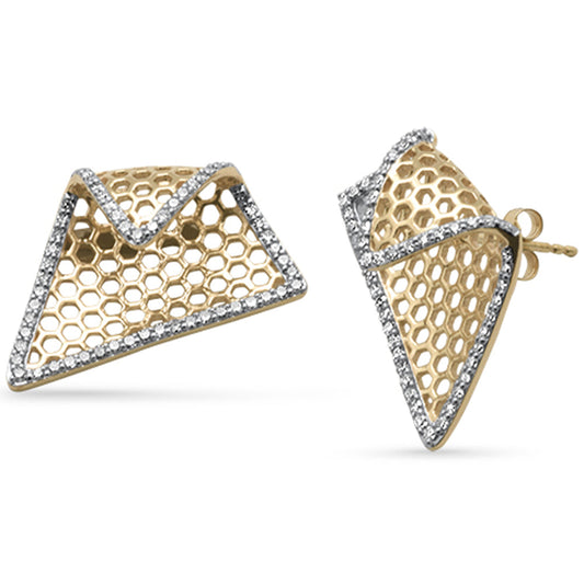 Muse Jewelry .77ct G SI 14K Yellow Gold Diamond Geometric Style Modern Earrings