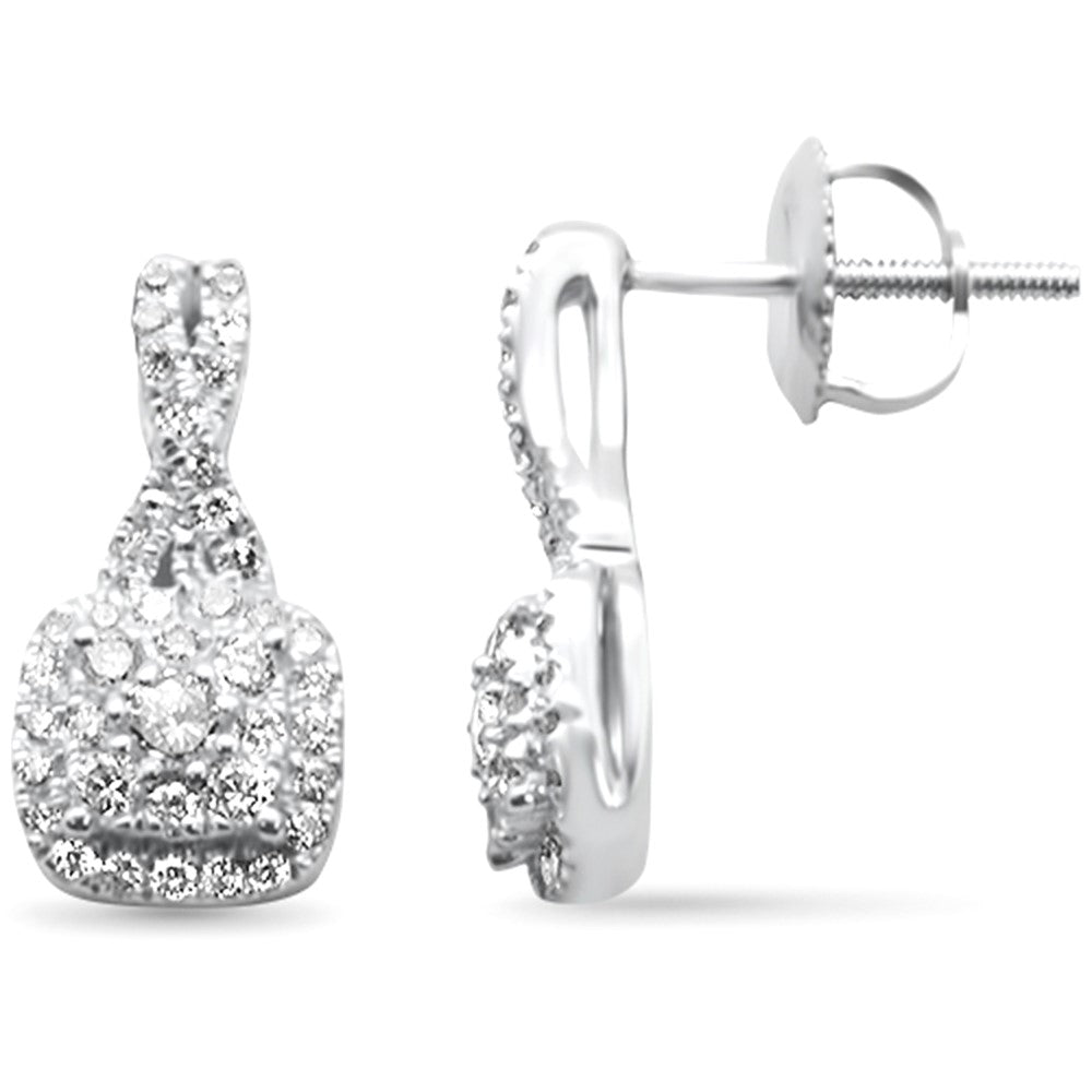 Muse Jewelry .52ct G SI 14K White Gold Diamond Drop Earrings