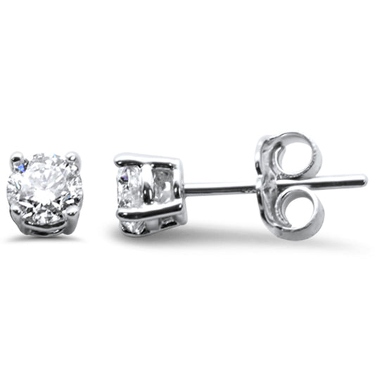 Muse Jewelry .55ct G SI 14K White Gold Diamond Solitaire Stud Earrings