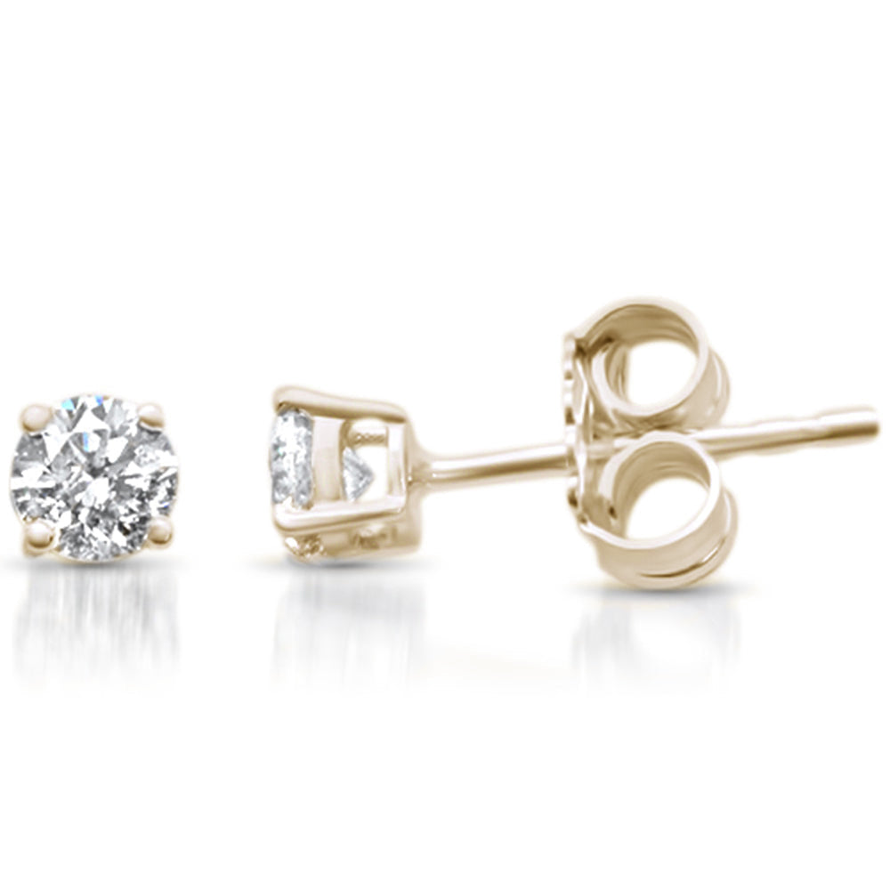 Muse Jewelry .50ct G SI 14K Yellow Gold Diamond Solitaire Stud Earrings