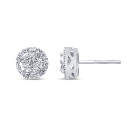 Muse Jewelry .25ct G SI 14KT White Gold Diamond Round Fashion Earrings