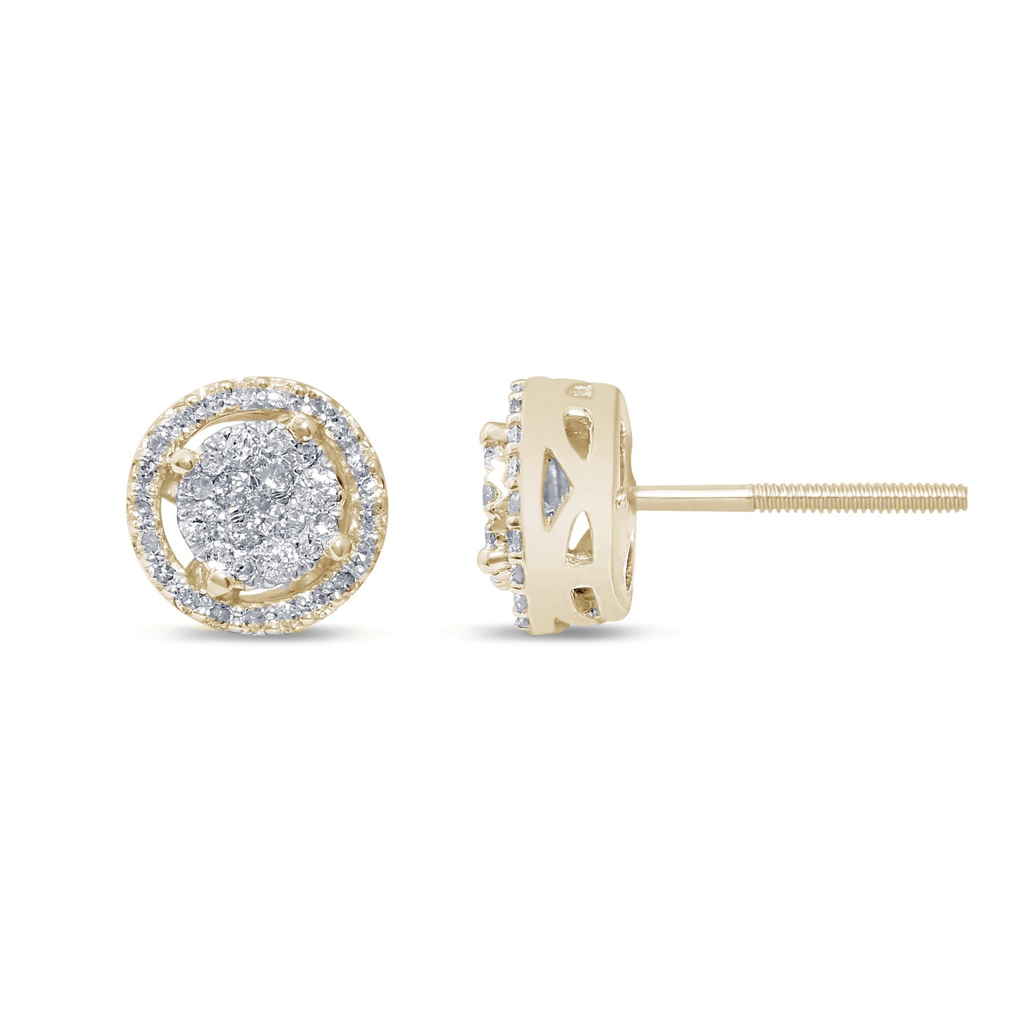 Muse Jewelry .25ct G SI 14KT Yellow Gold Diamond Round Fashion Earrings