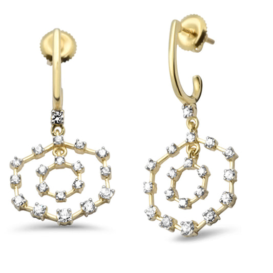 Muse Jewelry 1.01ct G SI 14K Yellow Gold Diamond Drop Earrings