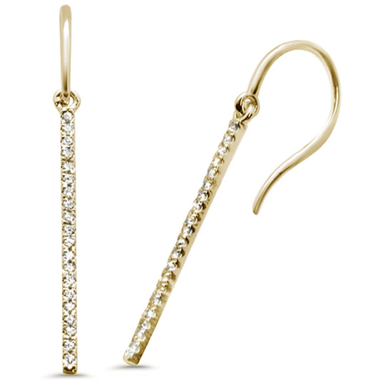 Muse Jewelry .40ct 14k Yellow Gold Drop Dangle Line Modern Earrings