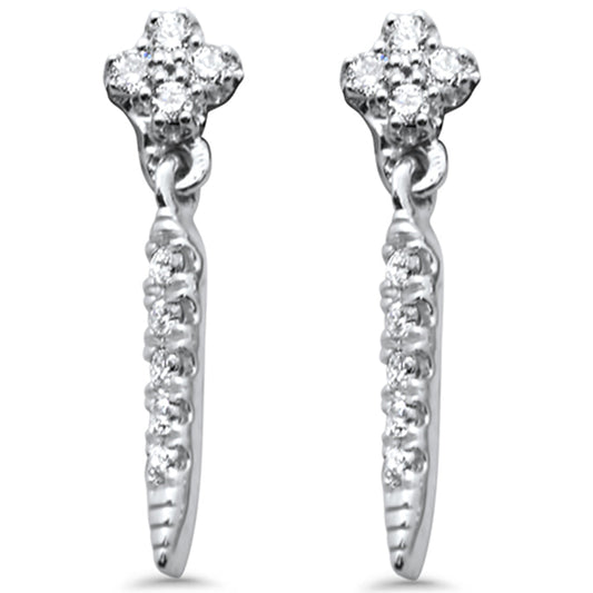 Muse Jewelry .15ct G SI 14K White Gold Diamond Drop Earrings