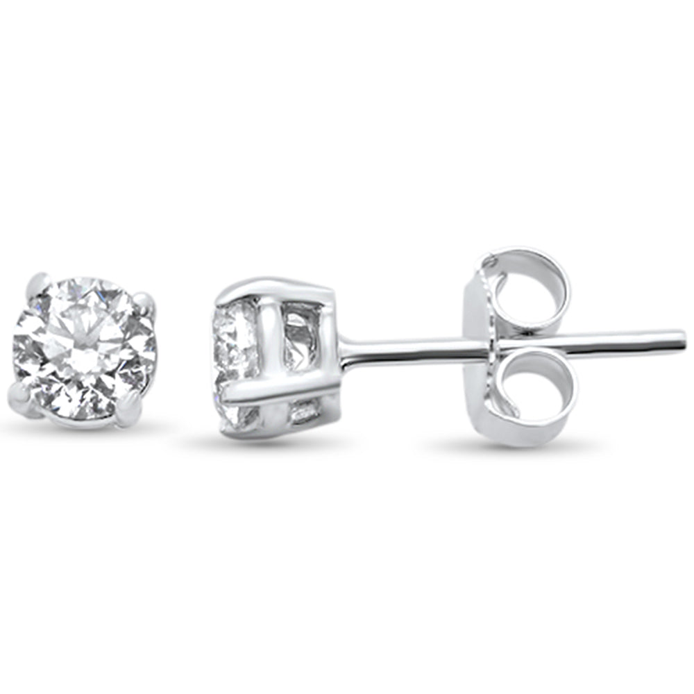 Muse Jewelry 1.14ct G SI 14K White Gold Round Diamond Solitaire Earrings