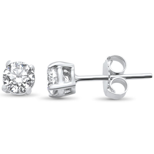 Muse Jewelry 1.42ct G SI 14K White Gold Round Diamond Solitaire Earrings