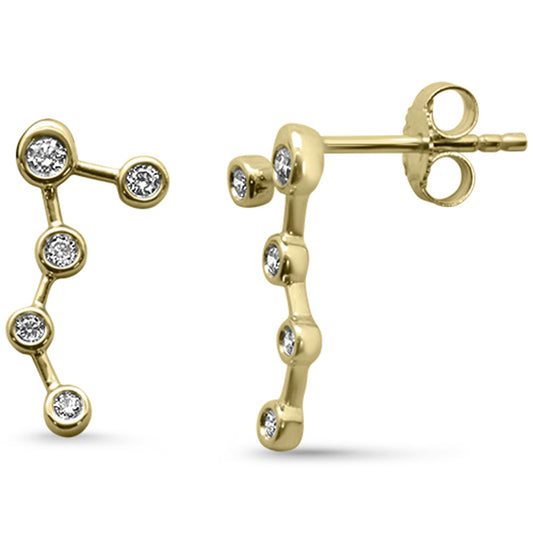 Muse Jewelry .16ct G SI 14K Yellow Gold Diamond Constellation Diamond Earrings