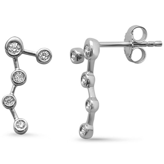 Muse Jewelry .16ct G SI 14K White Gold Diamond Constellation Diamond Earrings