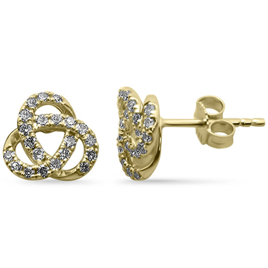 Muse Jewelry .32ct G SI 14K Yellow Gold Diamond Swirl Earrings