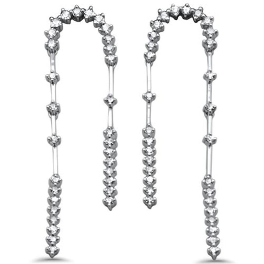 Muse Jewelry .48ct G SI 14K White Gold Diamond Drop Dangle Earrings