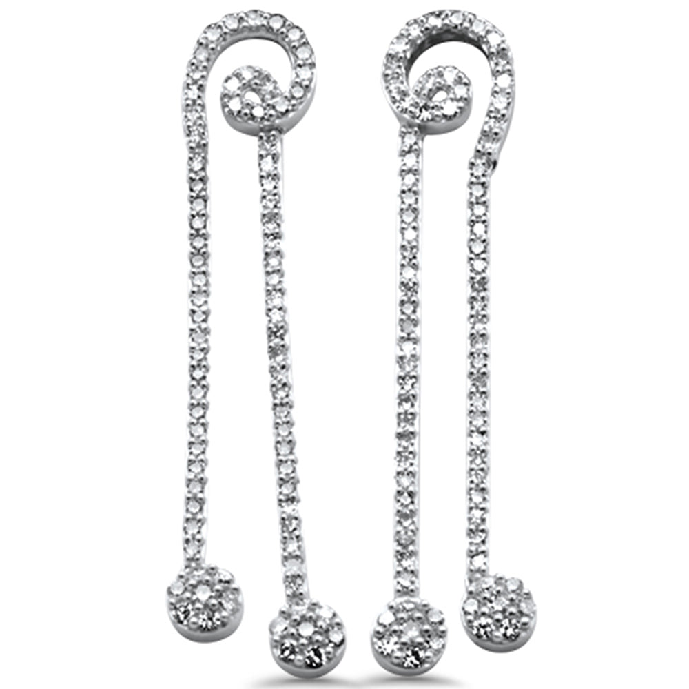 Muse Jewelry .73ct G SI 14K White Gold Diamond Drop Dangle Earrings