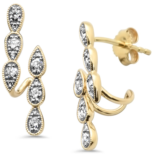 Muse Jewelry .33ct G SI 14K Yellow Gold Diamond Drop Earrings
