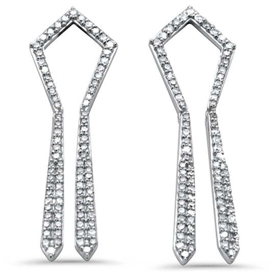 Muse Jewelry .97ct G SI 14K White Gold Diamond Drop Dangle Earrings