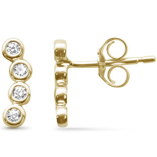 Muse Jewelry .18ct G SI 14K Yellow Gold Diamond Bezel Set Earrings