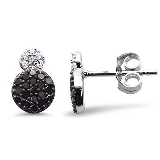 Muse Jewelry .36ct G SI 14K White Gold Black & White Diamond Earrings